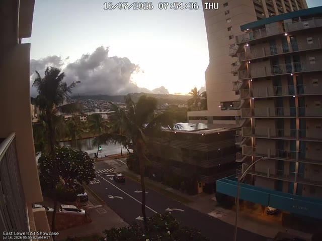 Sunrise Golden Hour Over Waikiki
